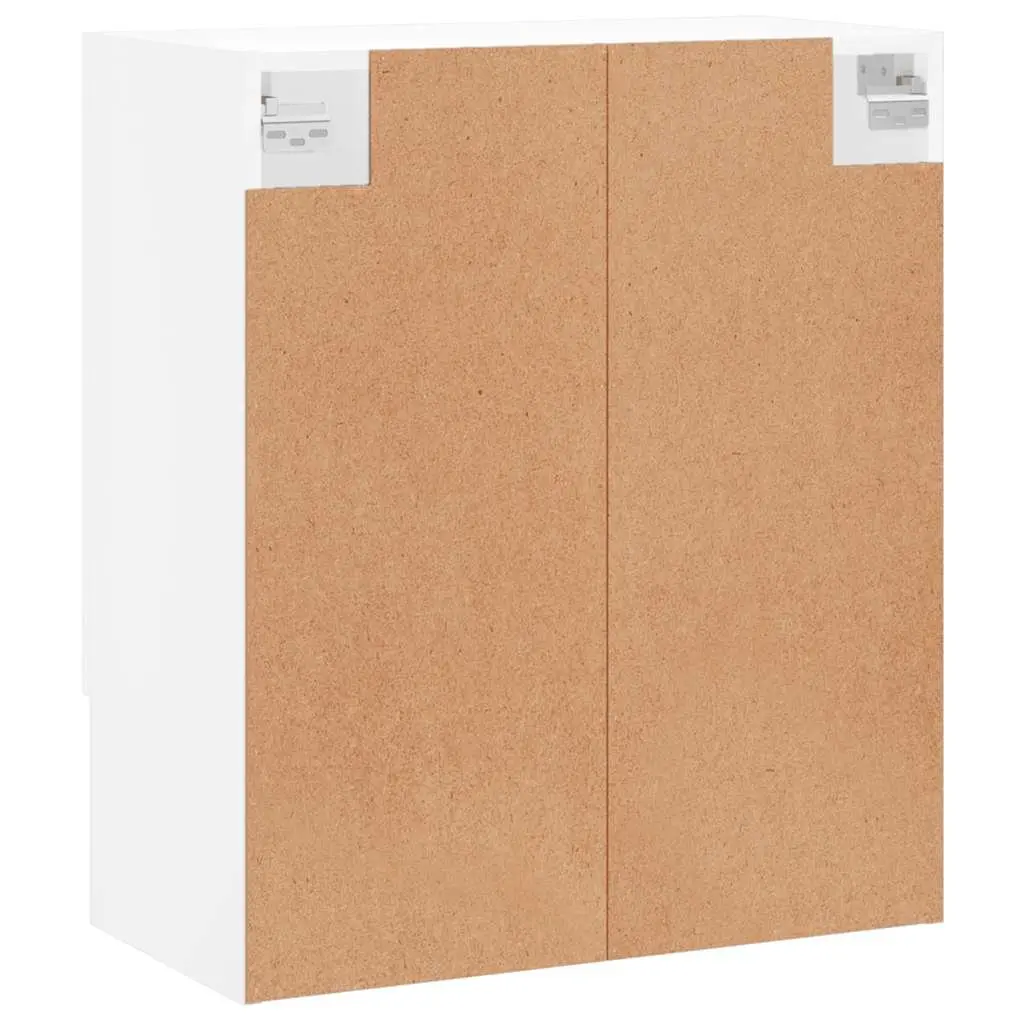 Wall Cabinet Storage Engineered Wood 60x31x70cm White