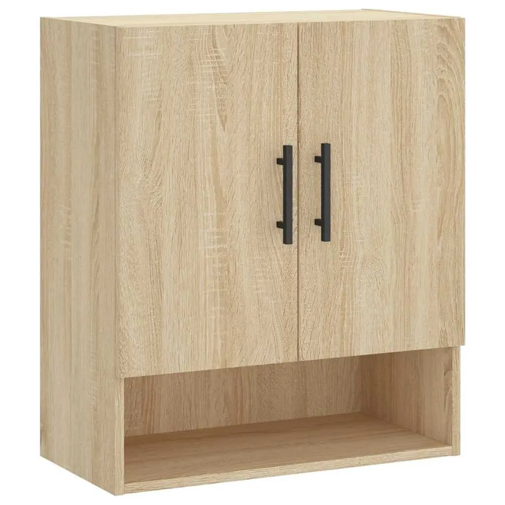 Wall Mounted Cabinet Storage Engineered Wood Brown 60x31x70 cm Sonoma Oak