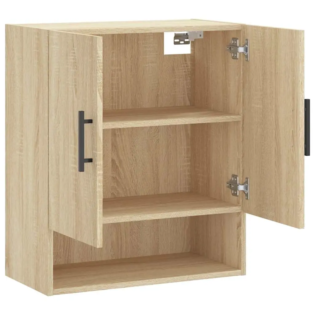 Wall Mounted Cabinet Storage Engineered Wood Brown 60x31x70 cm Sonoma Oak