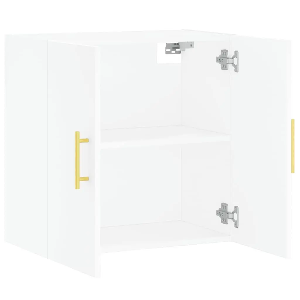 Wall Mounted Storage Cabinet White 60x31x60 cm Floating Shelf Organiser