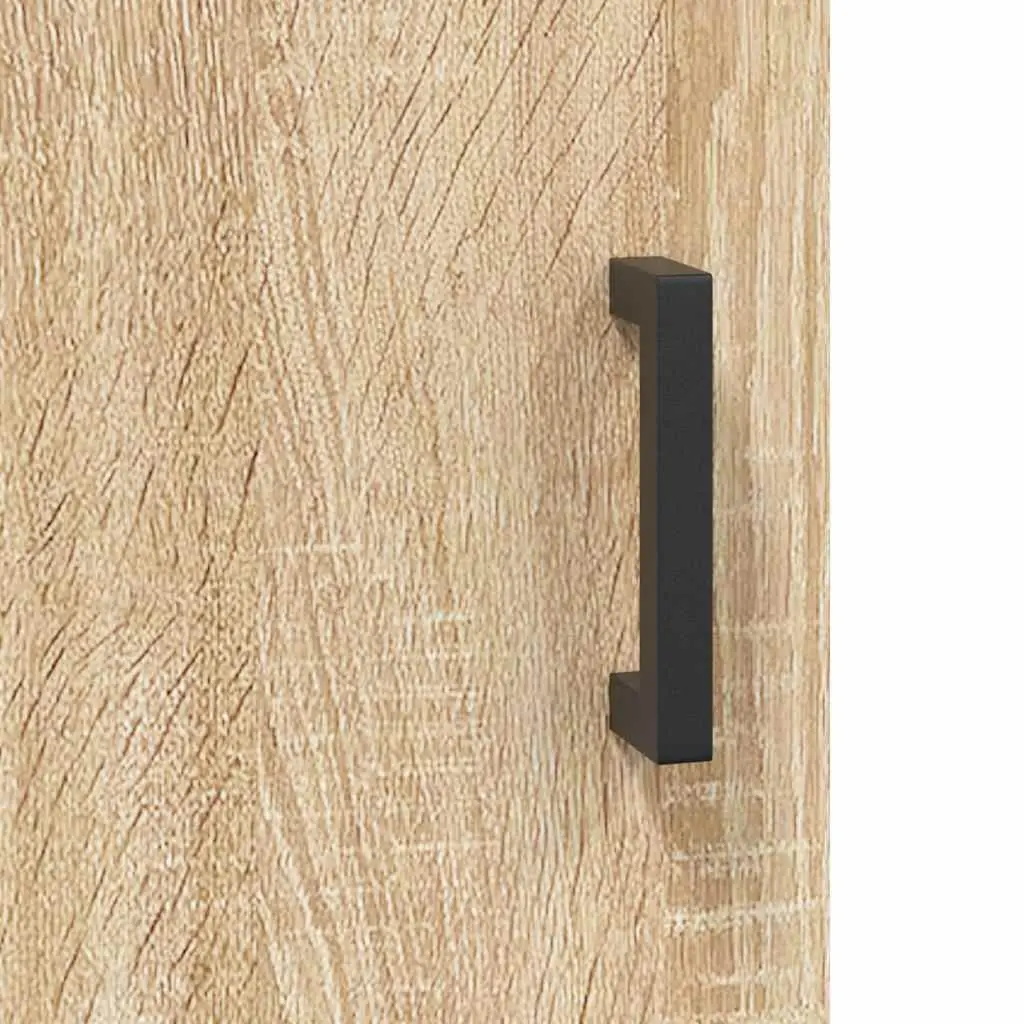 Wall Cabinet Storage Organizer Floating Engineered Wood Brown 60x31x60cm