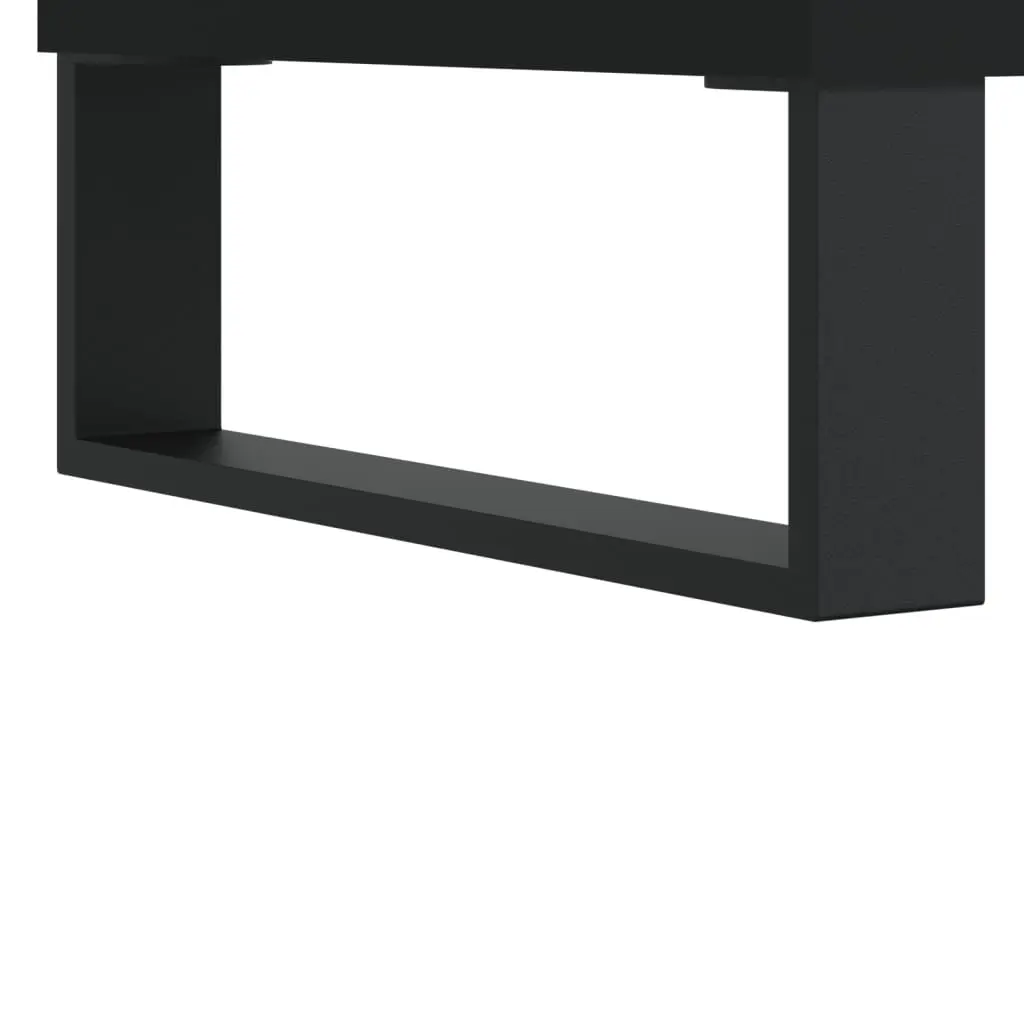 Bathroom Cabinet Engineered Wood 30x30x100 cm Black Storage Unit with Door and Shelf
