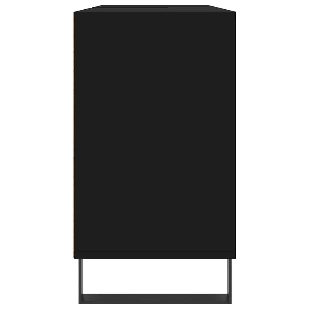 Bathroom Cabinet Engineered Wood Black 80x33x60cm