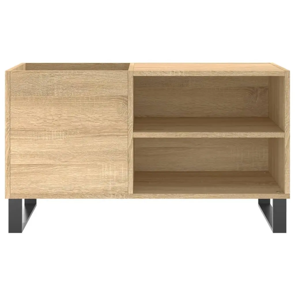 Record Cabinet Engineered Wood Sonoma Oak Storage for Vinyl LPs 85x38x48cm