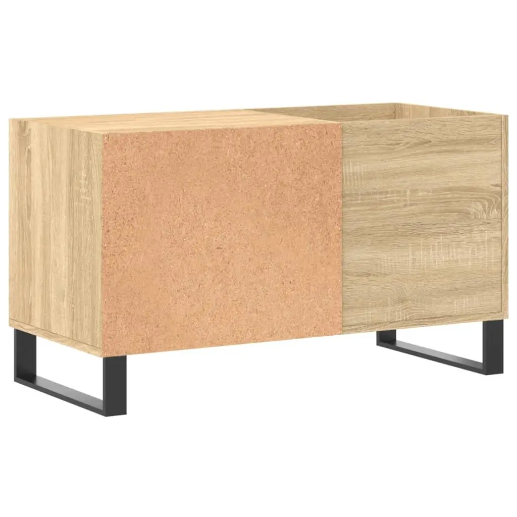 Record Cabinet Engineered Wood Sonoma Oak Storage for Vinyl LPs 85x38x48cm