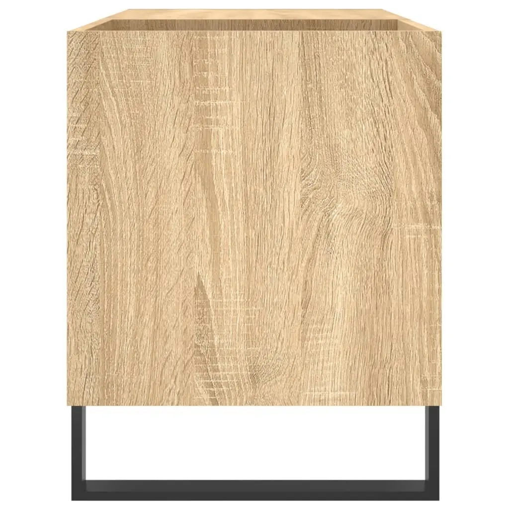 Record Cabinet Engineered Wood Sonoma Oak Storage for Vinyl LPs 85x38x48cm