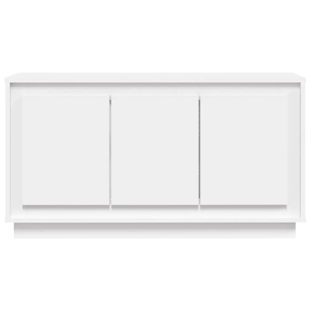 Sideboard Engineered Wood 102x35x55 cm White Storage Cabinet 6 Compartments