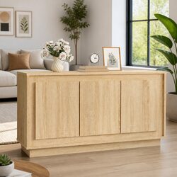 Sideboard Brown Engineered Wood Cabinet 102x35x55cm Storage Buffet Cupboard