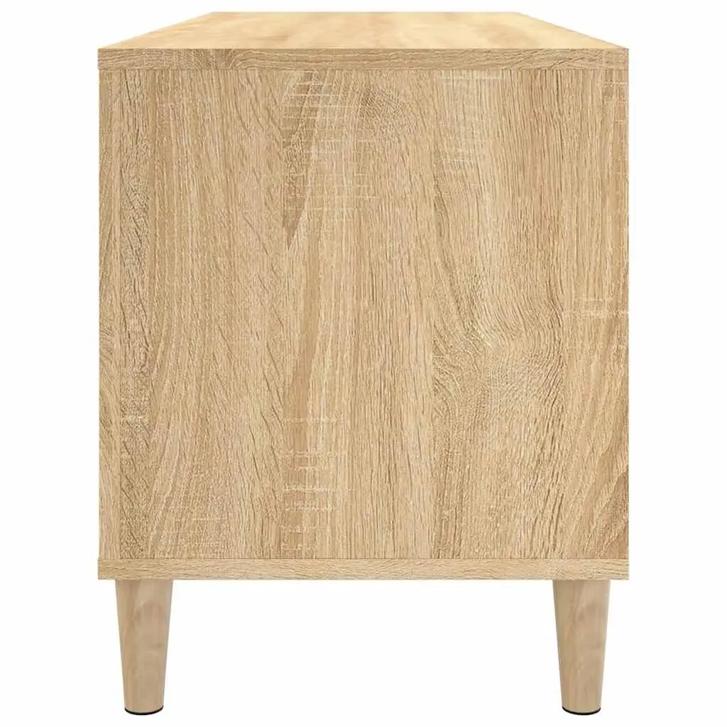 Vinyl LP Organizer Cabinet Engineered Wood Brown Storage Display 100x38x48cm