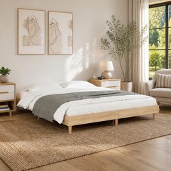 Versatile Sonoma Oak Bed Frame 135x190 cm for Every Home