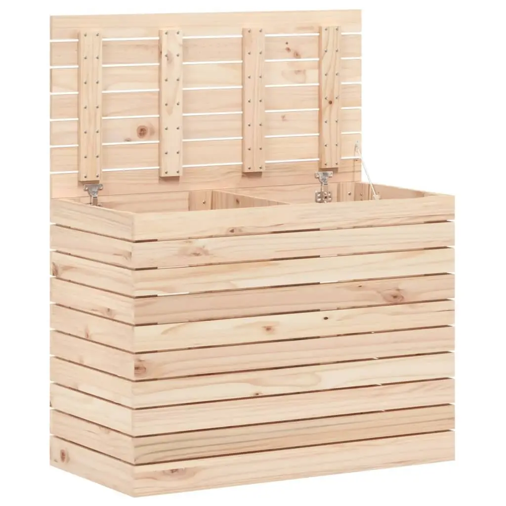 Wooden Laundry Basket with Lid 88.5x44x66 cm Storage Organiser Brown
