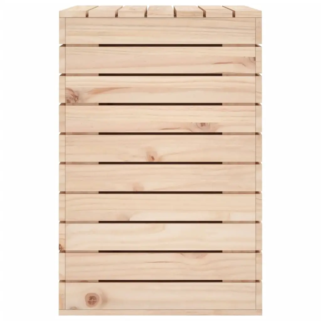 Wooden Laundry Basket with Lid 88.5x44x66 cm Storage Organiser Brown