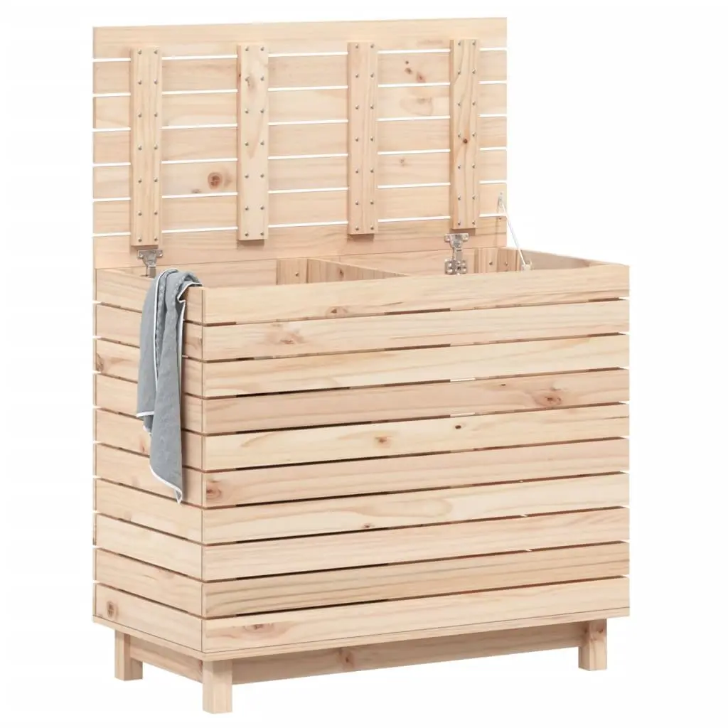 Wooden Laundry Basket Storage Box Organizer Household Laundry Hamper Brown