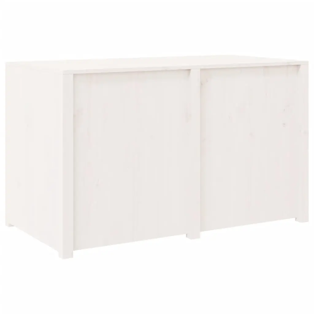 Outdoor Kitchen Cabinet Solid Pine Wood Garden Storage Unit White 106cm