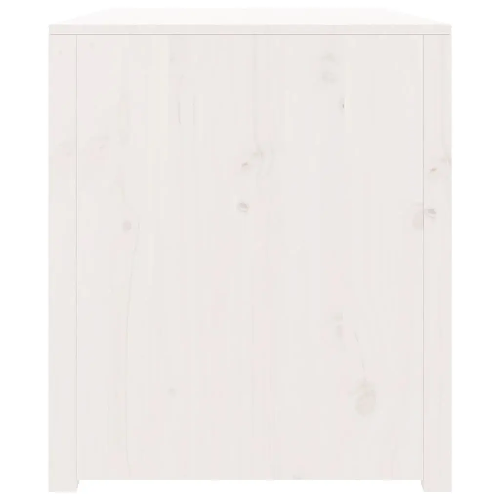 Outdoor Kitchen Cabinet Solid Pine Wood Garden Storage Unit White 106cm