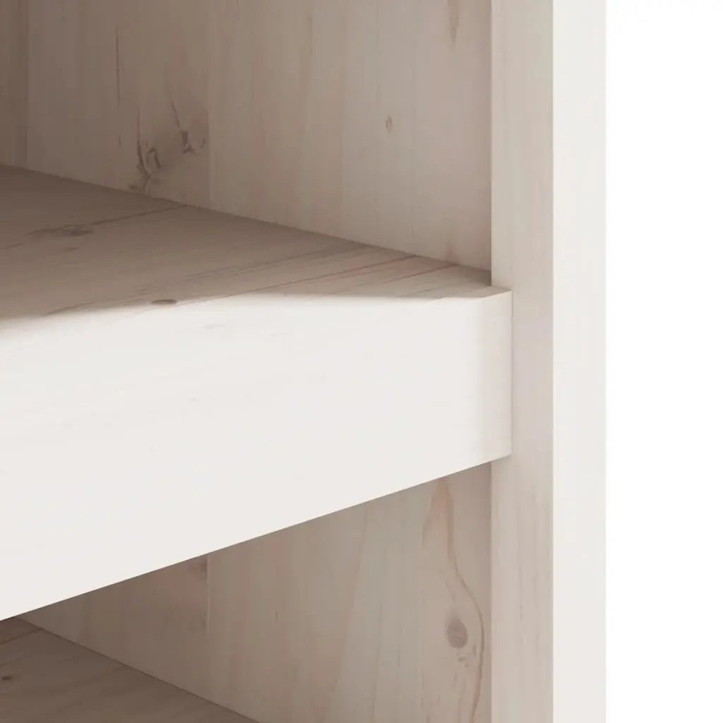 Outdoor Kitchen Cabinet Solid Pine Wood Garden Storage Unit White 106cm