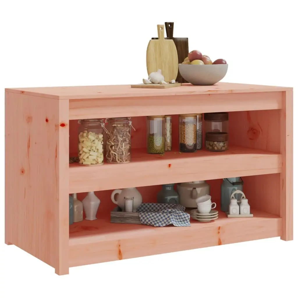 Outdoor Cabinet Solid Wood Storage 106x55x64cm Brown for Garden Kitchen Furniture