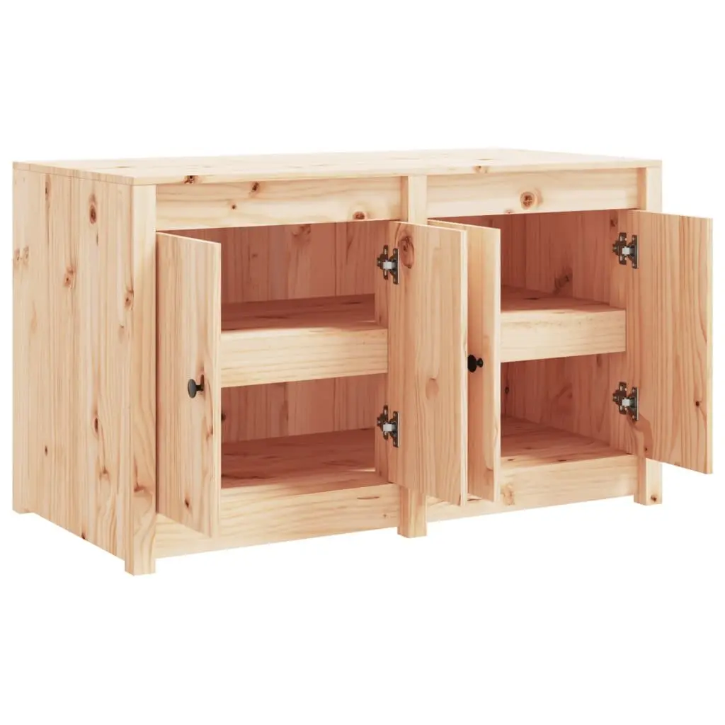 Outdoor Kitchen Cabinet Brown Solid Wood Pine Garden Storage Cupboard