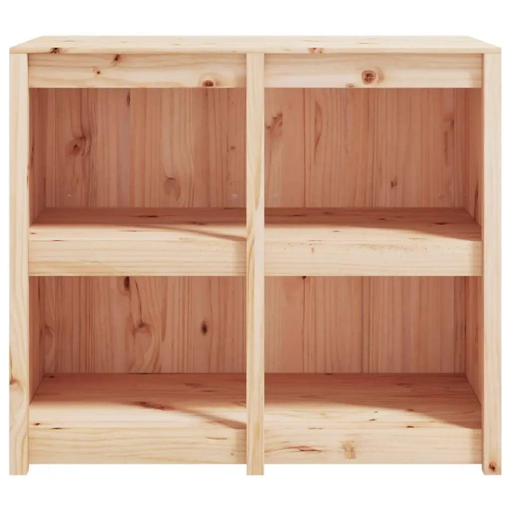 Outdoor Cabinet Solid Pine Wood Brown Garden Storage Unit for Kitchen Supplies