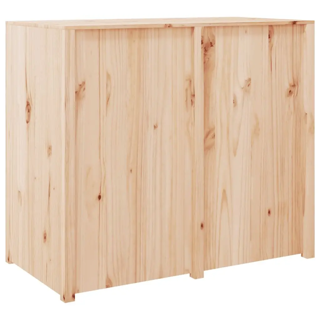 Outdoor Cabinet Solid Pine Wood Brown Garden Storage Unit for Kitchen Supplies