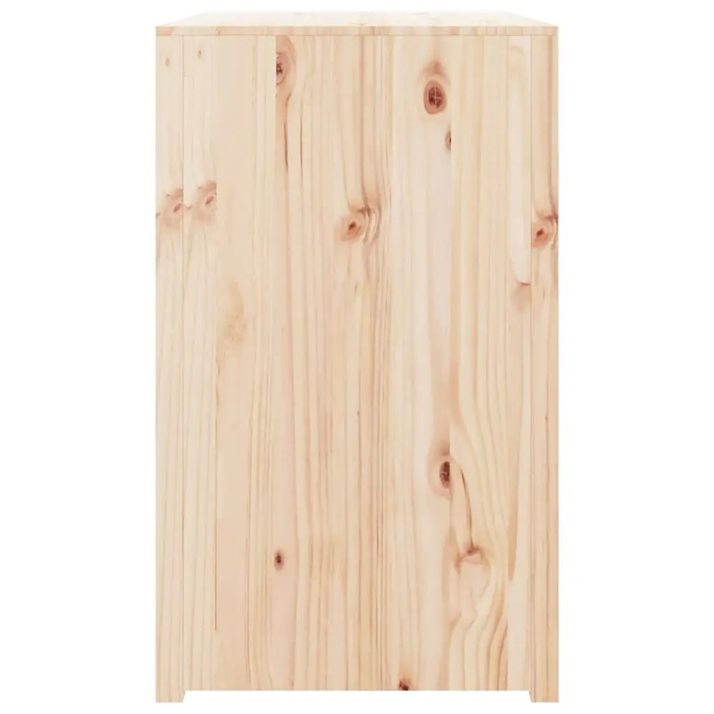 Outdoor Cabinet Solid Pine Wood Brown Garden Storage Unit for Kitchen Supplies