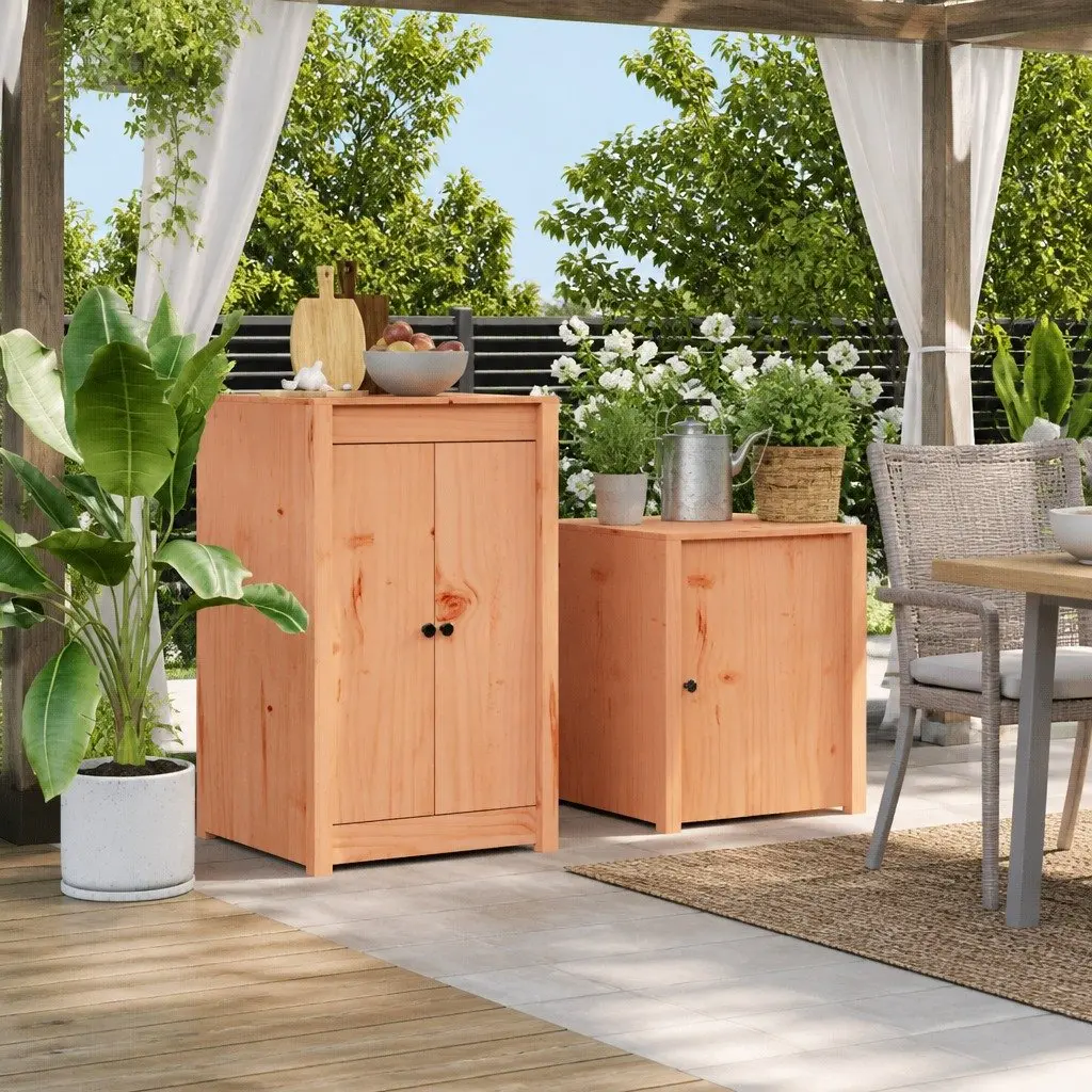 Outdoor Kitchen Cabinet Door Solid Wood 50x9x82cm Brown