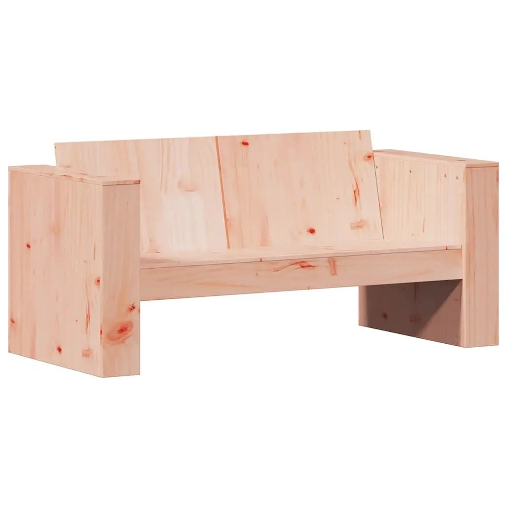 Garden Sofa 2-Seater Outdoor Furniture Wooden Patio Bench with Armrests Backrest