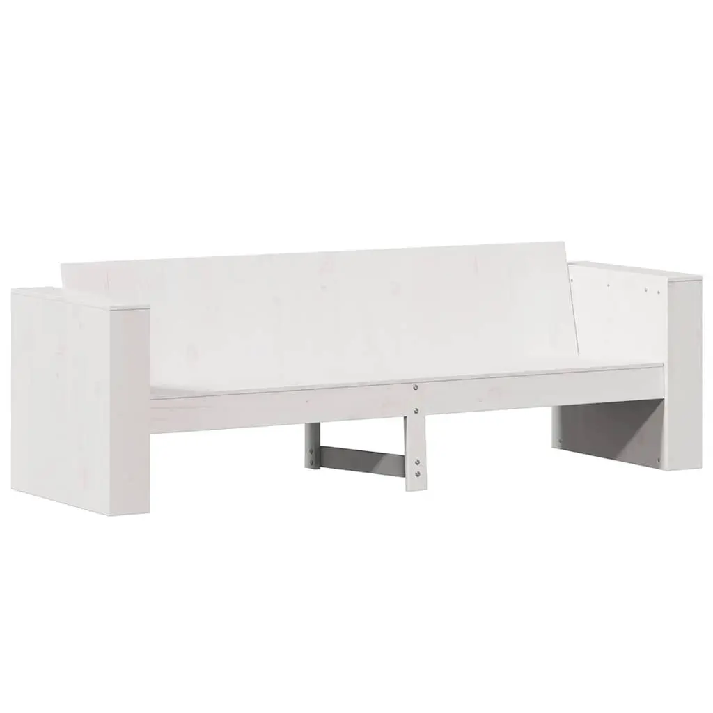 Outdoor Garden Sofa Solid Pine Wood 3-Seater White