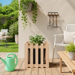 Versatile 50x50x50cm Wooden Planter Box for Your Garden