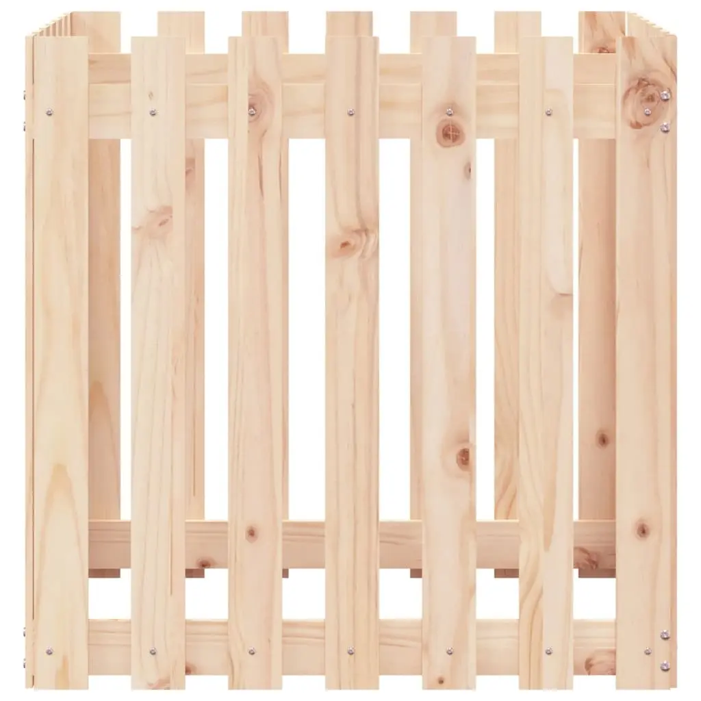 Garden Planter Solid Pine Wood 70x70x70 cm Brown