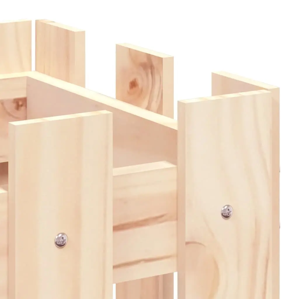 Garden Raised Bed with Fence Design 100x30x30 cm Solid Wood Pine Planter Box