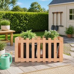 Practical Wooden Raised Bed 100x50x50 cm for Your Garden