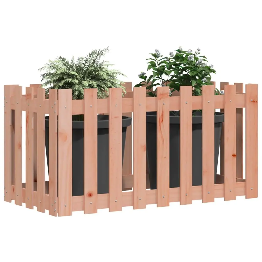Garden Raised Bed Solid Douglas Wood 100x50x70cm Brown Outdoor Planter Box