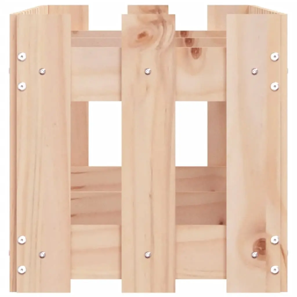 Garden Raised Bed with Fence Design 150x30x30cm Solid Pine Wood Planter Box