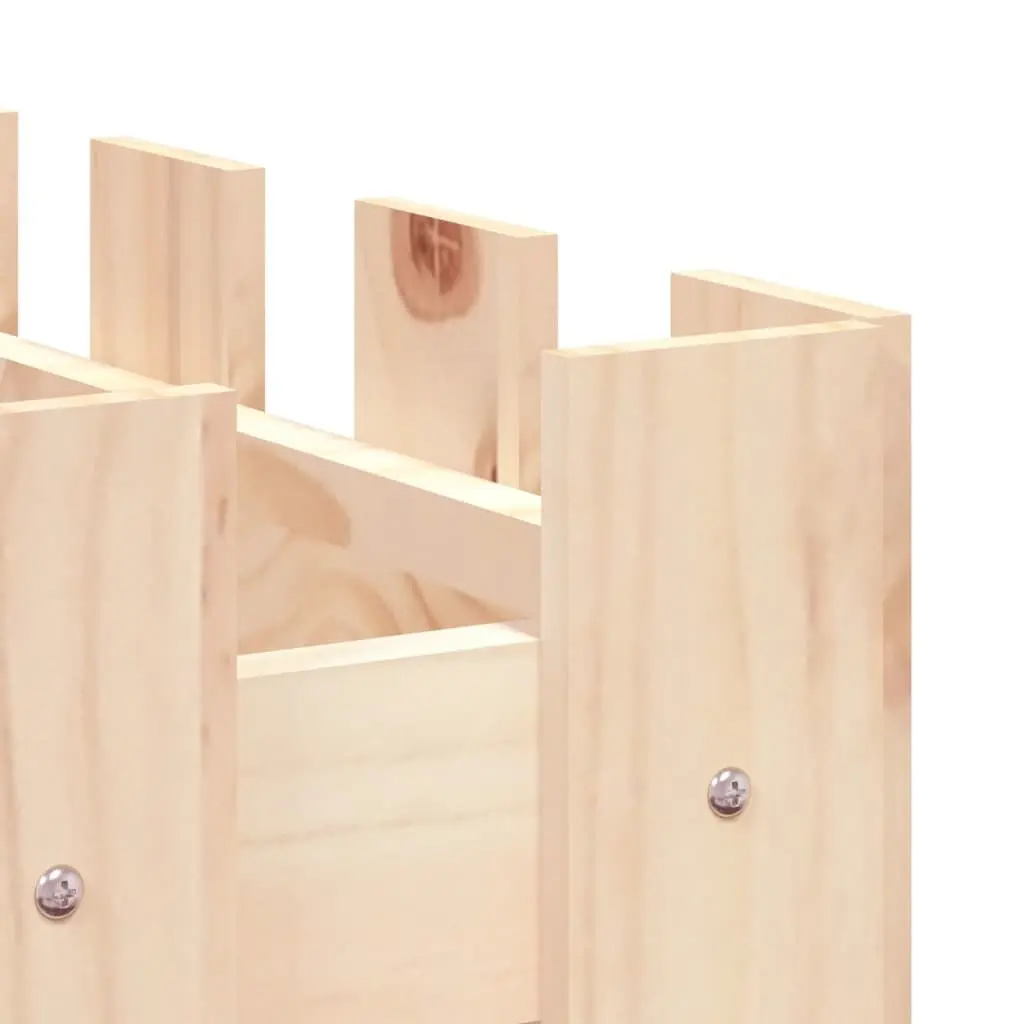 Garden Raised Bed with Fence Design 150x50x50 cm Solid Wood Pine Planter Box