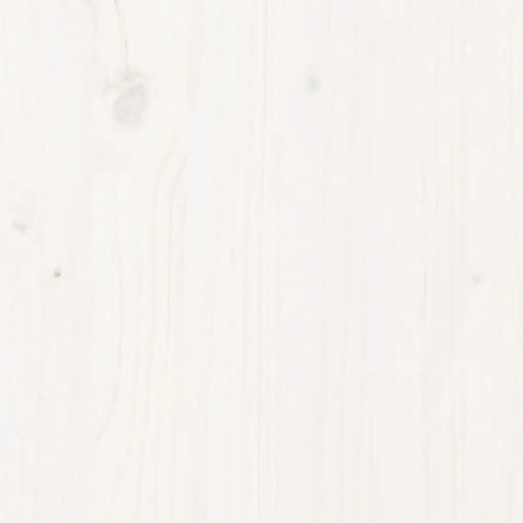 White Wooden Raised Bed 200x50x50 cm