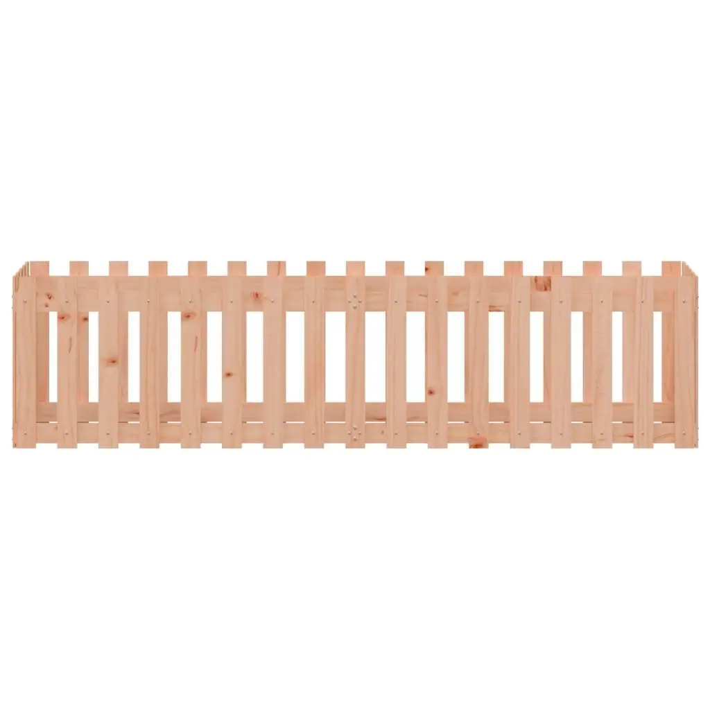 Garden Raised Bed with Fence Design 200x50x50 cm Outdoor Planter Box Solid Wood
