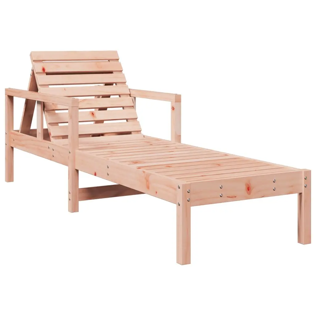 Wooden Sun Lounger Adjustable Backrest 199.5 x 62 x 55 cm Brown