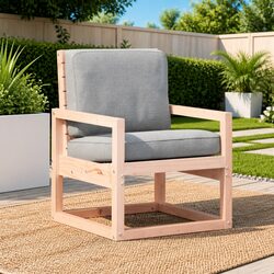 Versatile Brown Garden Chair with Solid Wood Design