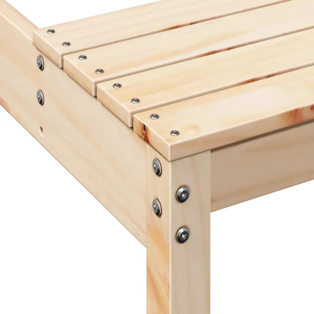 Solid Pine Wood Picnic Table 110x134x75 cm Brown Outdoor Garden Patio Dining