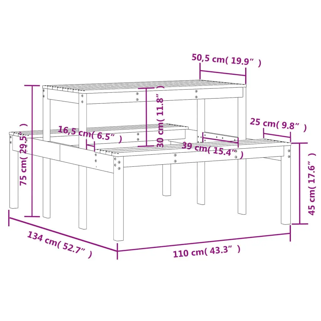 Picnic Table for Patios and Gardens