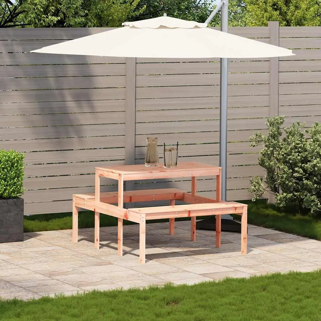 Picnic Table Outdoor Dining Furniture Garden Patio Bench Wooden Slatted Design