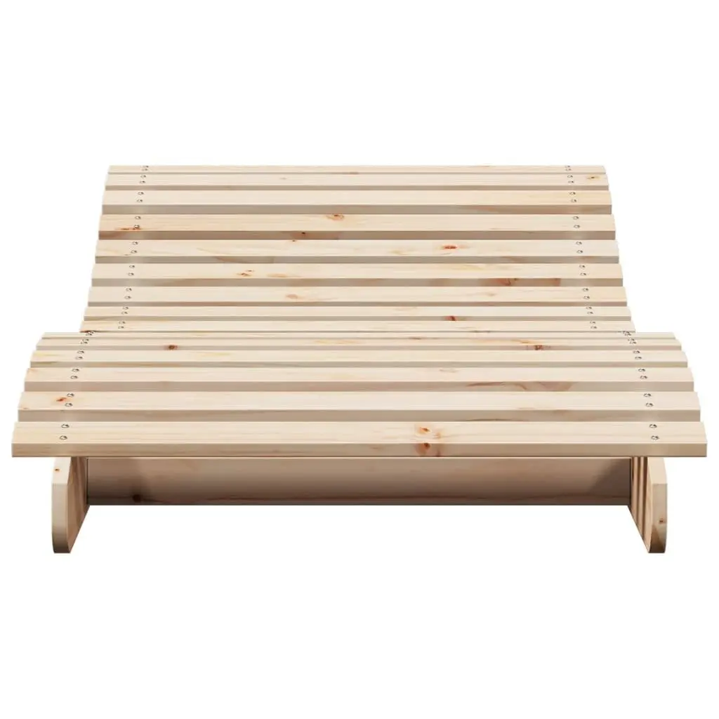 Sun Lounger Wooden Outdoor Lounge Chair Garden Patio Relaxation Seat Brown