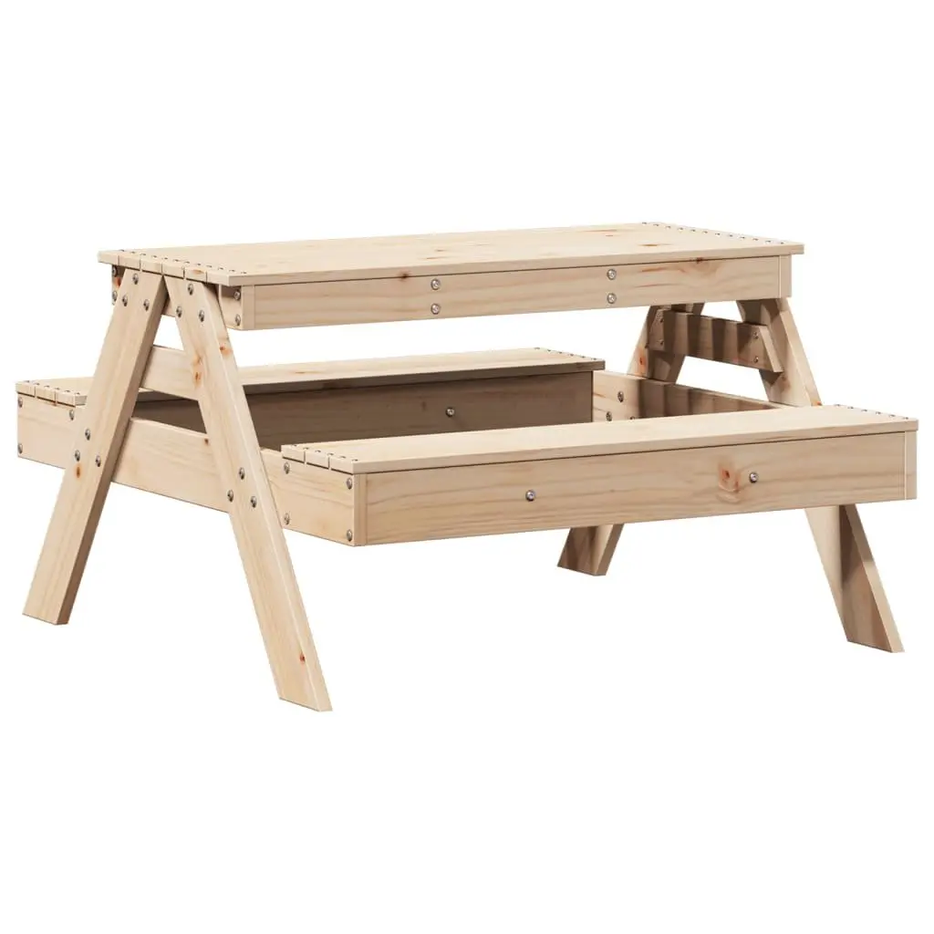 Kids Picnic Table Outdoor Dining Bench Garden Furniture Wooden Play Activity