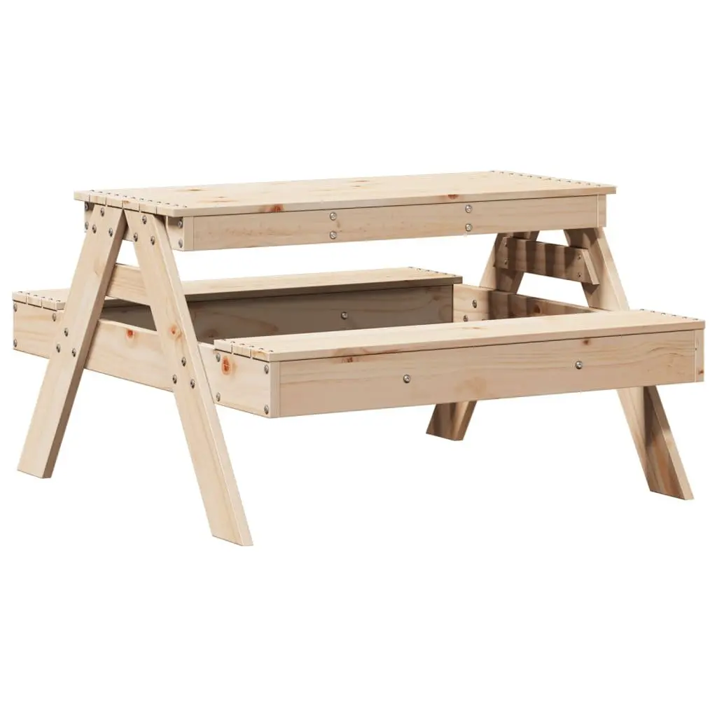 Kids Picnic Table Outdoor Dining Bench Garden Furniture Wooden Play Activity