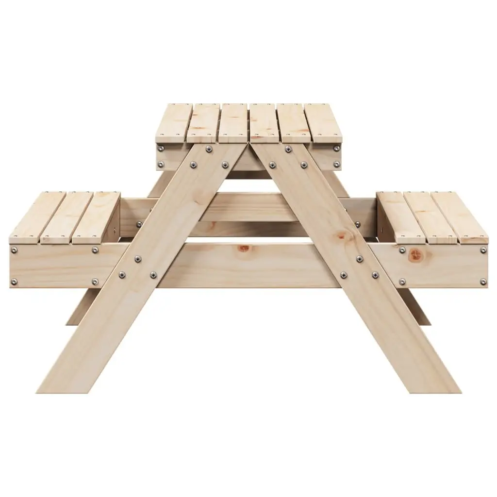 Kids Picnic Table Outdoor Dining Bench Garden Furniture Wooden Play Activity