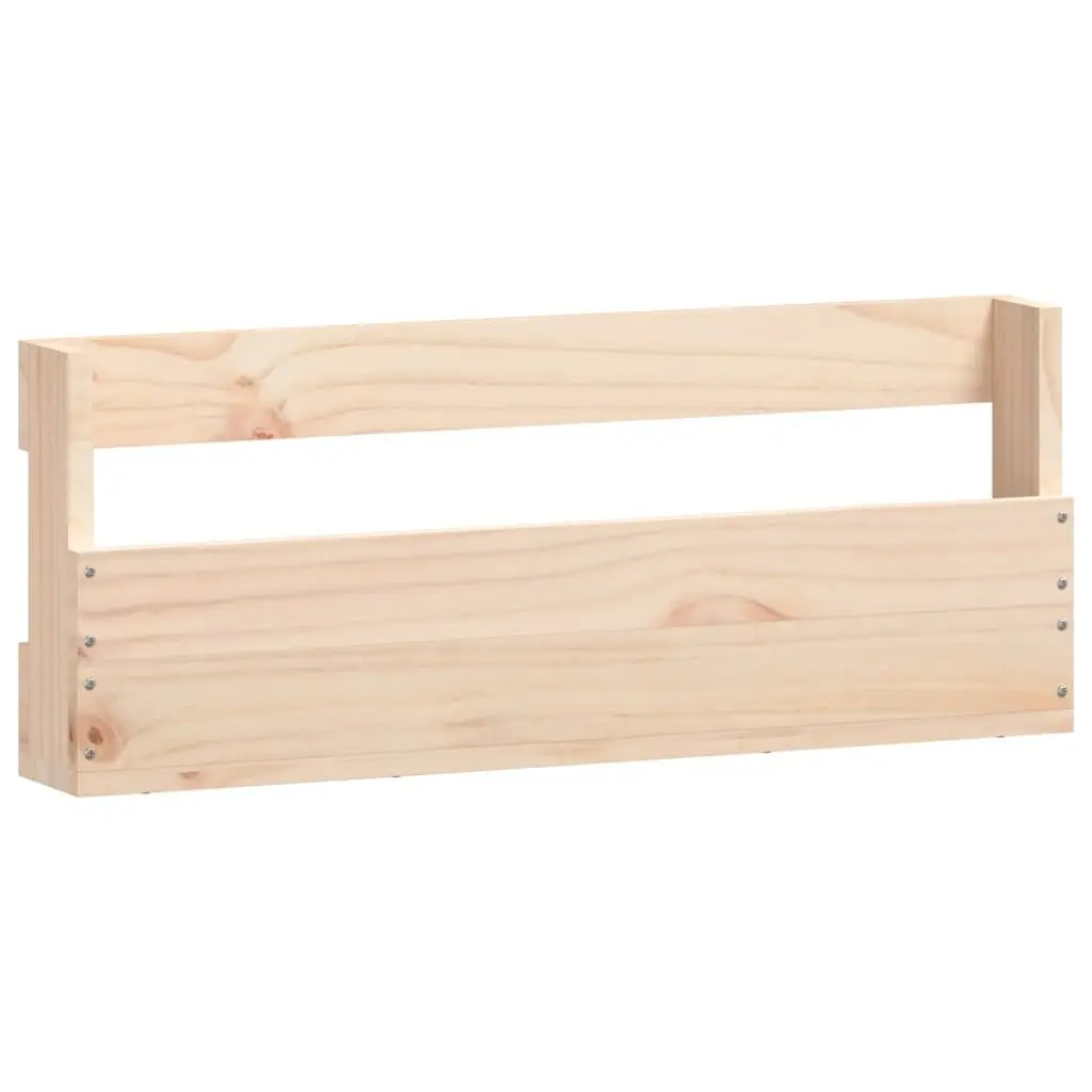 Wall-Mounted Shoe Rack Solid Pine Wood Brown Storage Shelves Organiser 59x9x23cm