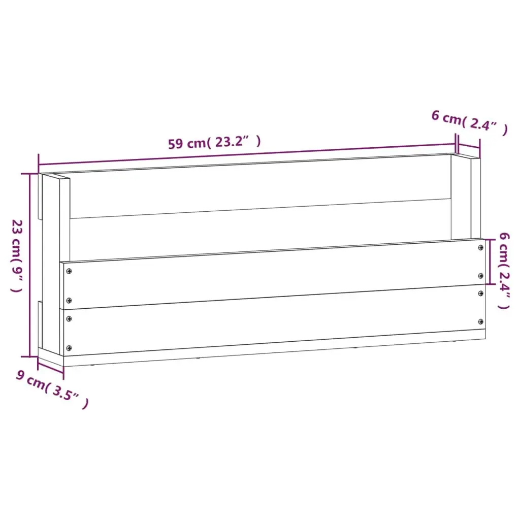 Wall-Mounted Shoe Rack Solid Pine Wood Brown Storage Shelves Organiser 59x9x23cm