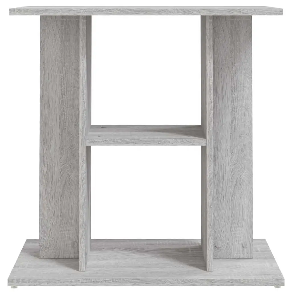 3-Tier Aquarium Stand Engineered Wood Grey 60x30x60 cm Storage Cabinet for Fish Tank Display
