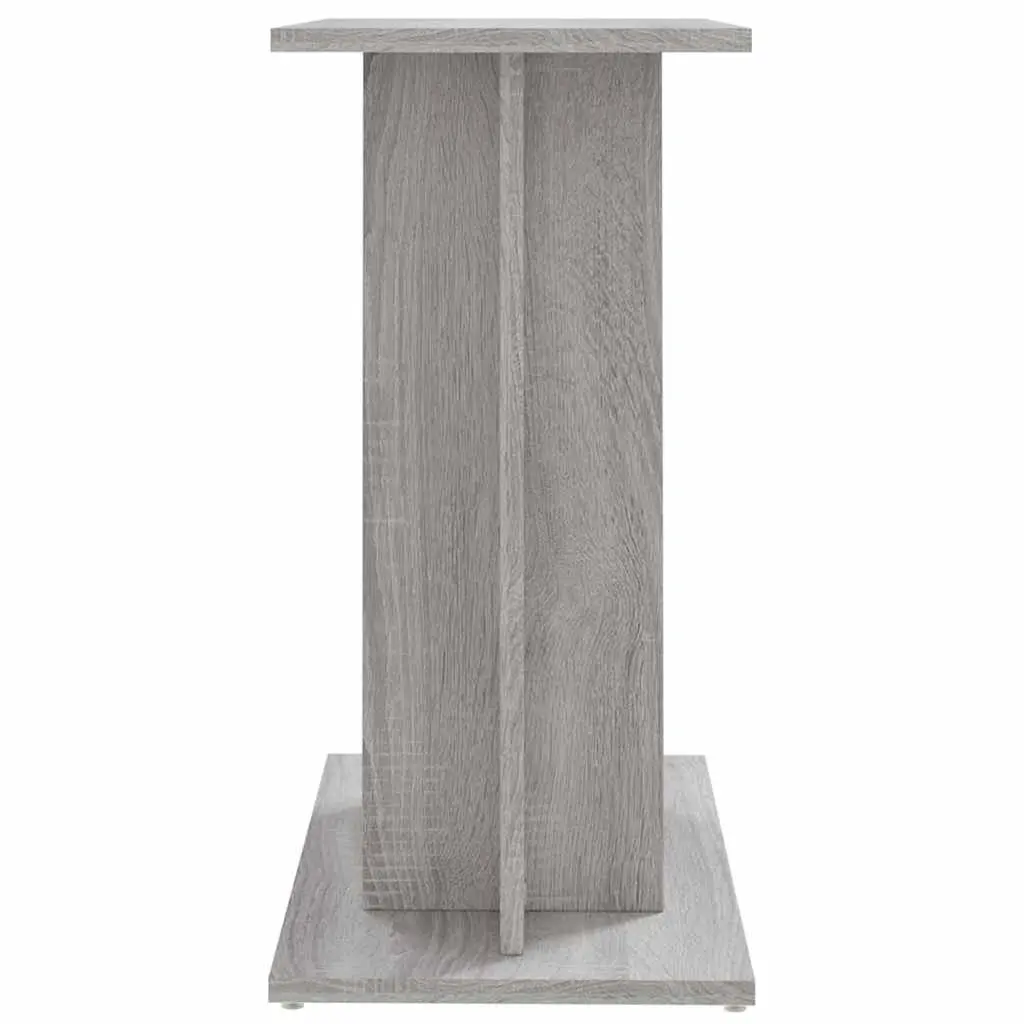 3-Tier Aquarium Stand Engineered Wood Grey 60x30x60 cm Storage Cabinet for Fish Tank Display